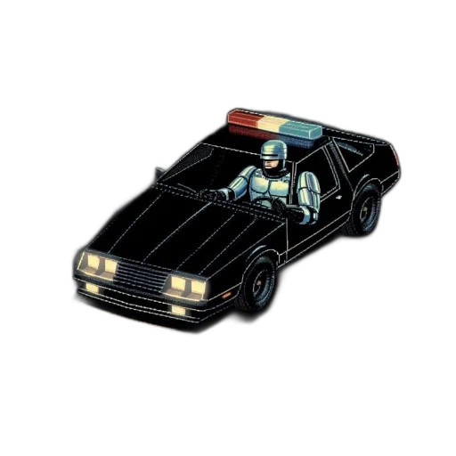 car, concept art, cyberpunk, pixel art transparent PNG cut-out