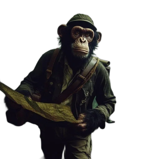 animal, staff, weapon, jacket transparent PNG cut-out