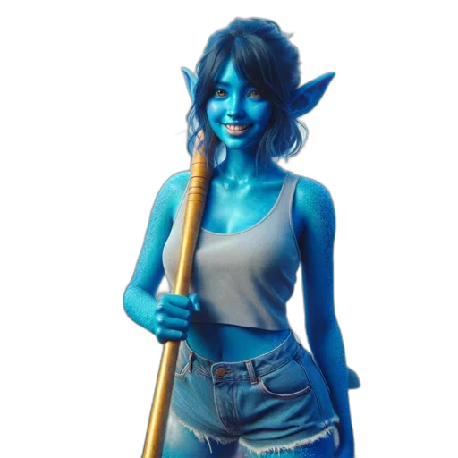 staff, creature, fantasy art, concept art transparent PNG cut-out