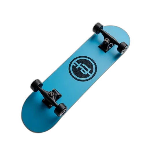 weapon, blue, skateboard, black transparent PNG cut-out