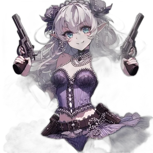 weapon, dress, staff, robot transparent PNG cut-out