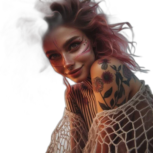 creature, hair, jewelry, dragon transparent PNG cut-out