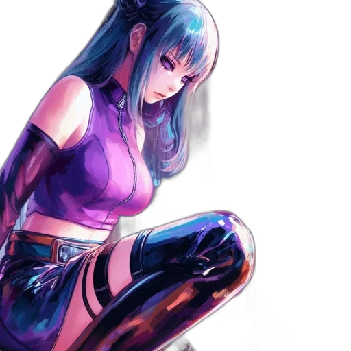 dress, robot, cyberpunk, anime transparent PNG cut-out