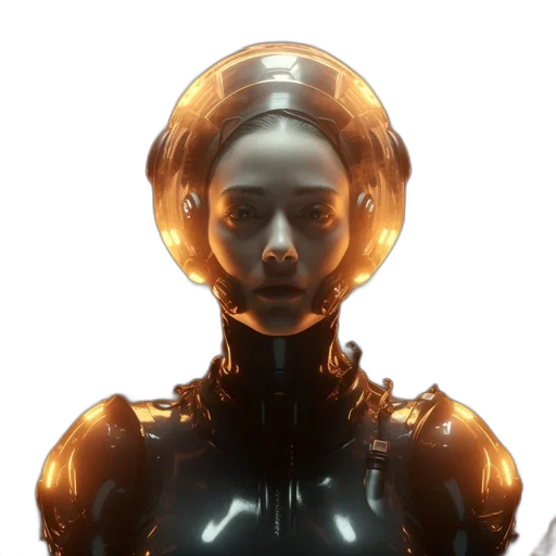 robot, face, mask, dress transparent PNG cut-out
