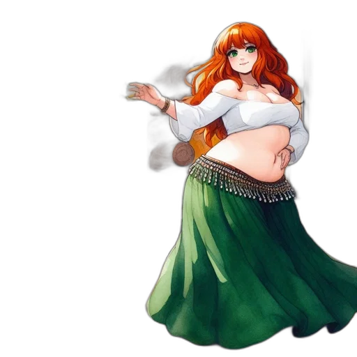 dress, sword, staff, concept art transparent PNG cut-out
