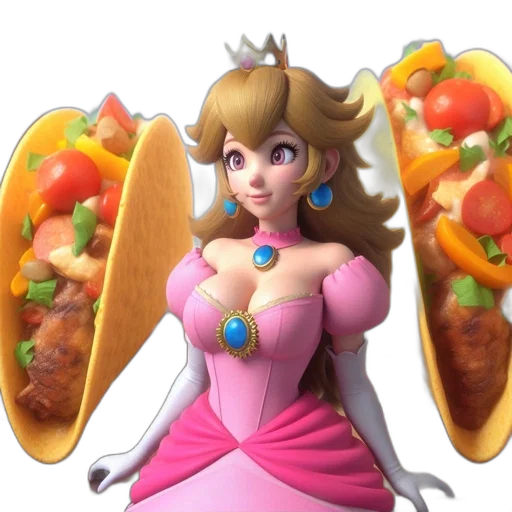 food, dress, concept art, 3d render transparent PNG cut-out
