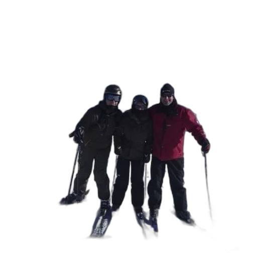 staff, jacket, snow, three transparent PNG cut-out