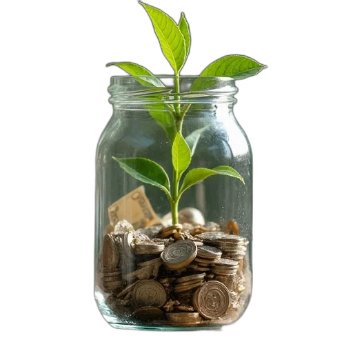 jar, money, inside, words transparent PNG cut-out