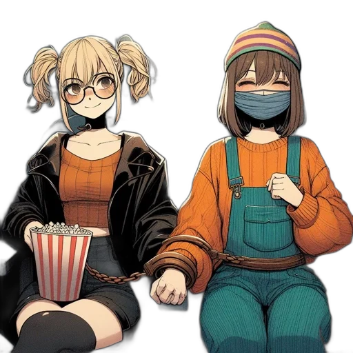 mask, jacket, anime, pixel art transparent PNG cut-out