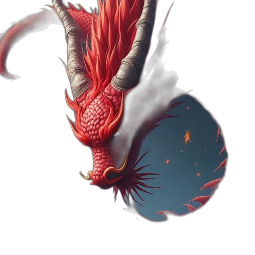 dragon, creature, mask, animal transparent PNG cut-out
