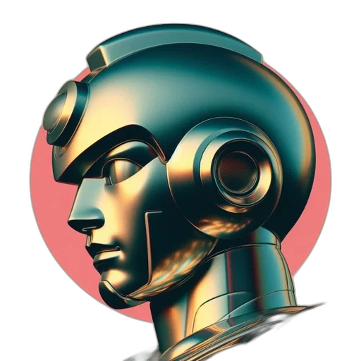 robot, face, mask, vaporwave transparent PNG cut-out