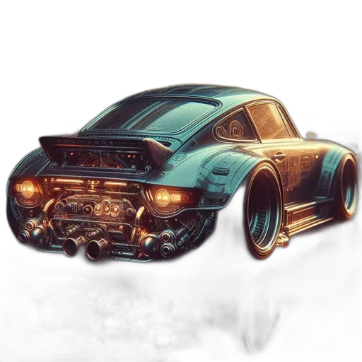 car, weapon, concept art, 3d render transparent PNG cut-out