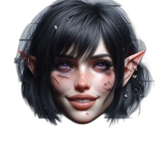 face, mask, staff, creature transparent PNG cut-out
