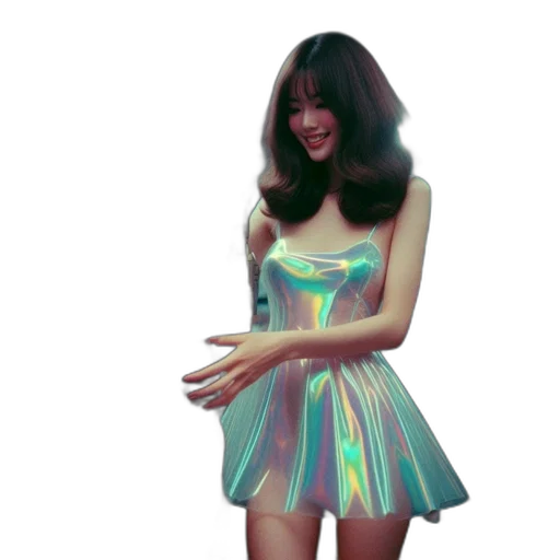 dress, vaporwave, 3d render, concept art transparent PNG cut-out
