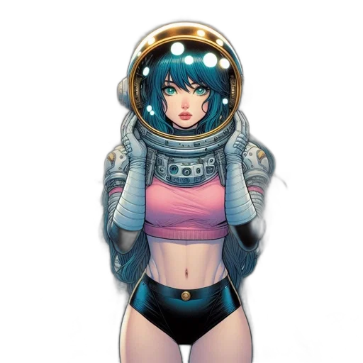 robot, jacket, comic book art, concept art transparent PNG cut-out