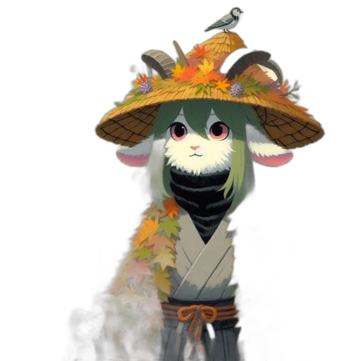 staff, mask, dragon, hat transparent PNG cut-out