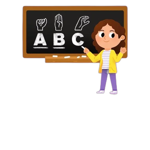 3d render, cartoon, girl, teaches transparent PNG cut-out