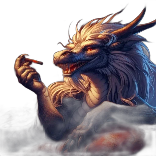 dragon, creature, staff, fantasy art transparent PNG cut-out
