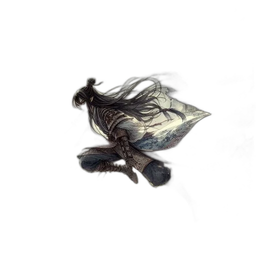 dragon, creature, hair, mask transparent PNG cut-out