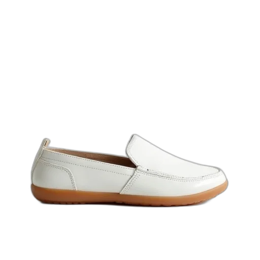 shoes, women, white, leather transparent PNG cut-out