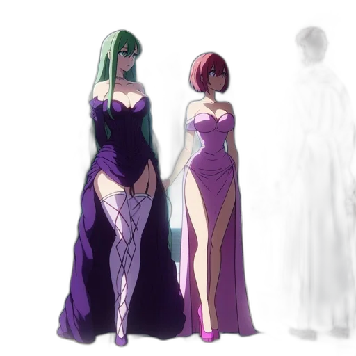 dress, concept art, fantasy art, anime transparent PNG cut-out
