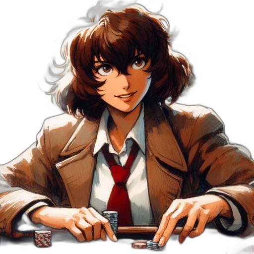 jacket, weapon, face, staff transparent PNG cut-out