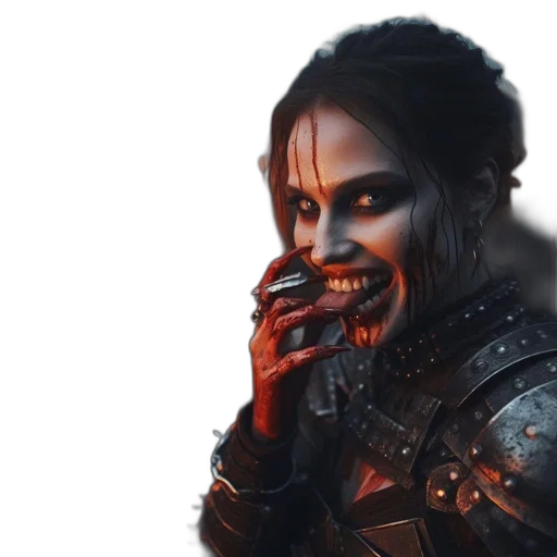 face, creature, mask, weapon transparent PNG cut-out