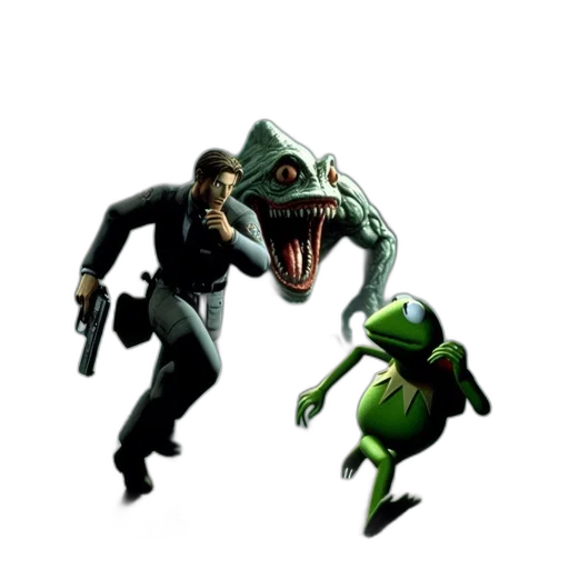 creature, concept art, comic book art, 3d render transparent PNG cut-out