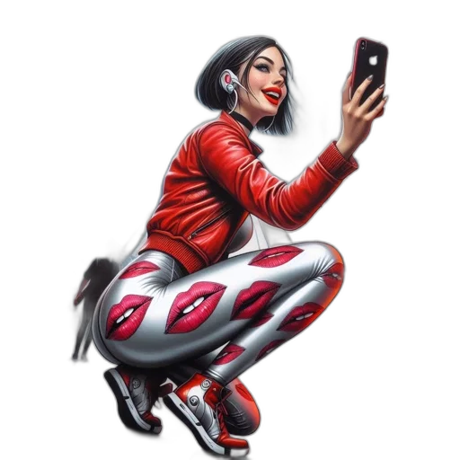 jacket, robot, face, comic book art transparent PNG cut-out