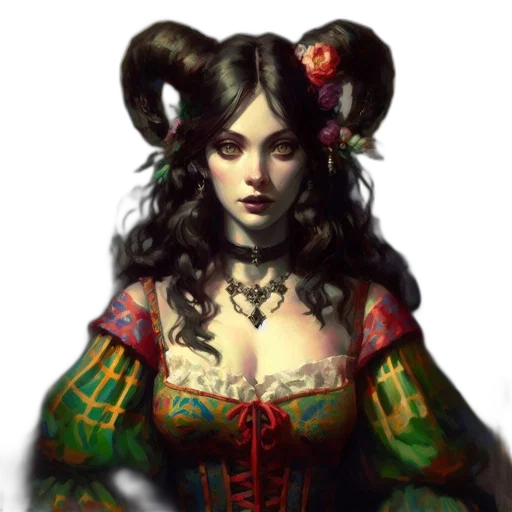 dress, face, jewelry, fantasy art transparent PNG cut-out