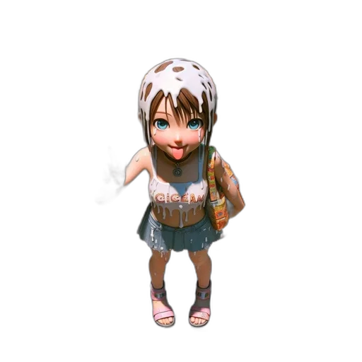 creature, staff, 3d render, fantasy art transparent PNG cut-out