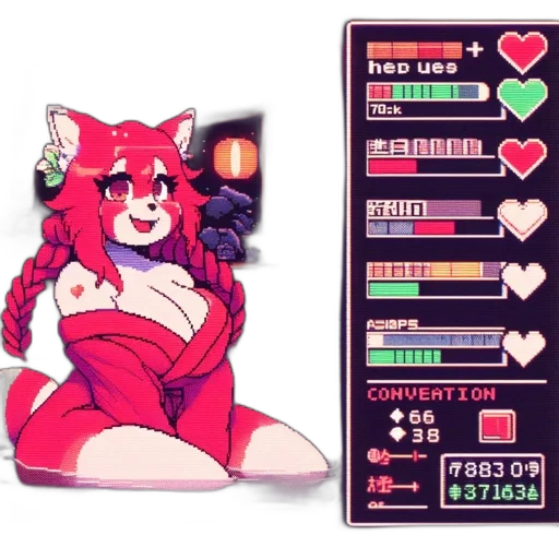 staff, pixel art, concept art, vaporwave transparent PNG cut-out