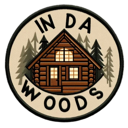 circular, patch, featuring, wood transparent PNG cut-out