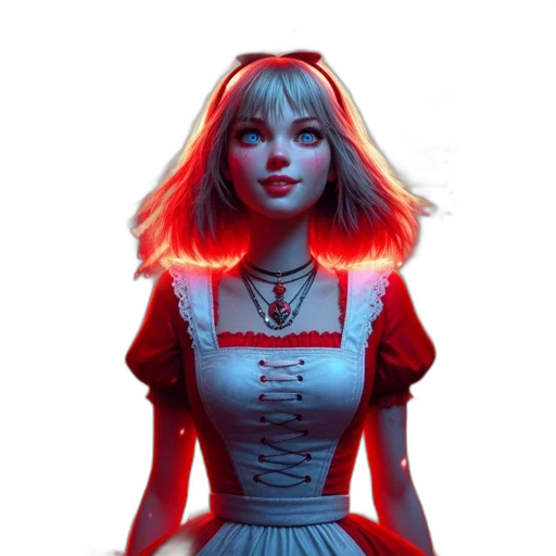 robot, dress, staff, face transparent PNG cut-out
