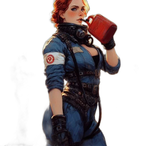 weapon, jacket, staff, comic book art transparent PNG cut-out