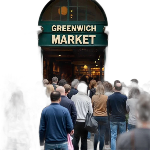 photorealistic, city street, bustling, market transparent PNG cut-out