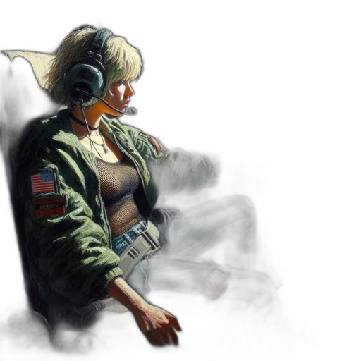 jacket, weapon, concept art, comic book art transparent PNG cut-out