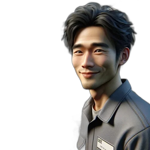 staff, face, robot, photorealistic transparent PNG cut-out