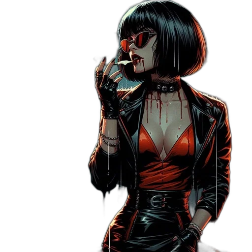 jacket, comic book art, cyberpunk, concept art transparent PNG cut-out