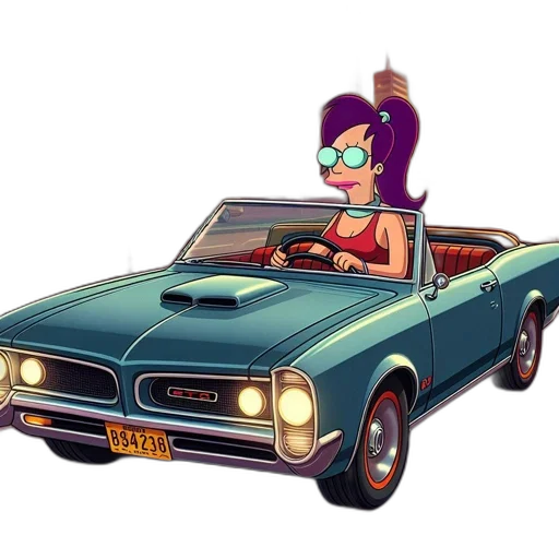 car, cartoon, concept art, pixel art transparent PNG cut-out