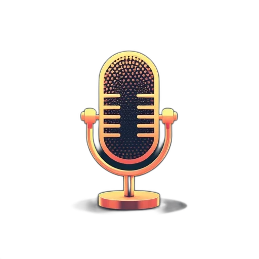 podcast, logo, microphone, middle transparent PNG cut-out
