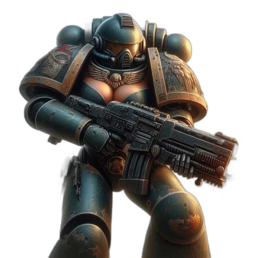 robot, weapon, concept art, 3d render transparent PNG cut-out