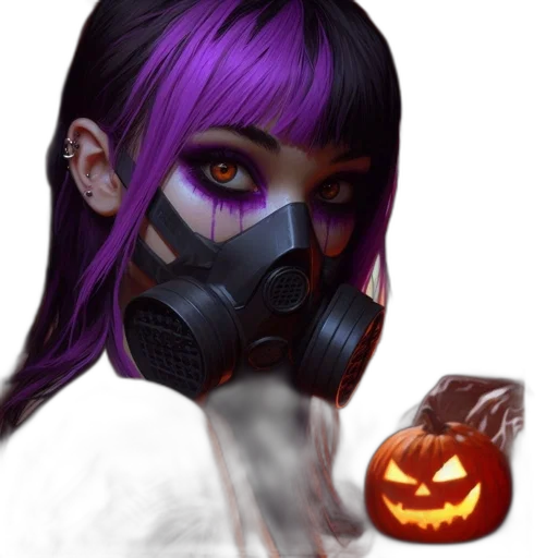 mask, face, robot, cyberpunk transparent PNG cut-out