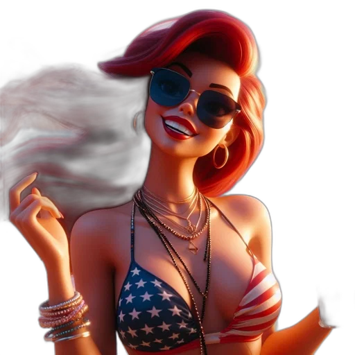 cartoon, comic book art, fantasy art, photorealistic transparent PNG cut-out