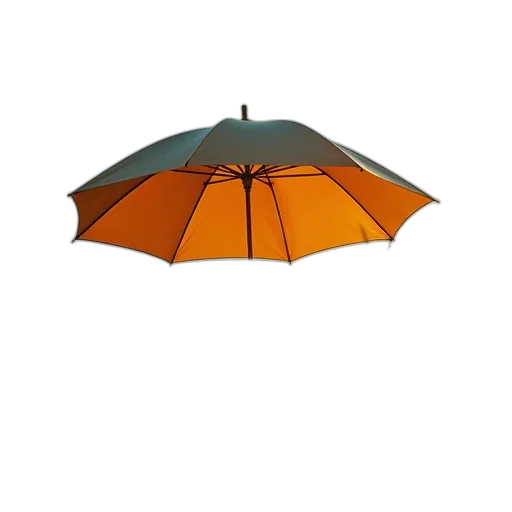 umbrella, staff, hat, 3d render transparent PNG cut-out
