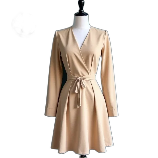dress, jacket, earth tones, golden transparent PNG cut-out