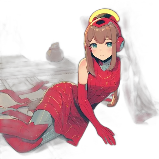 dress, creature, robot, crown transparent PNG cut-out