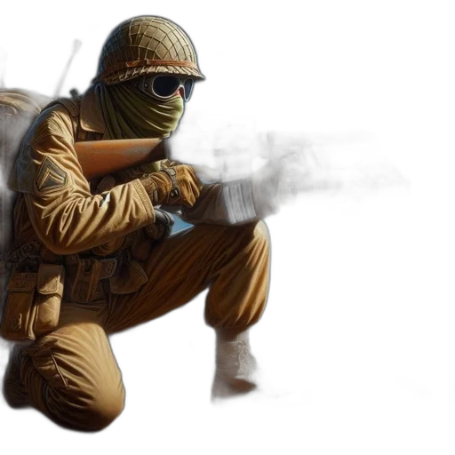weapon, staff, mask, jacket transparent PNG cut-out