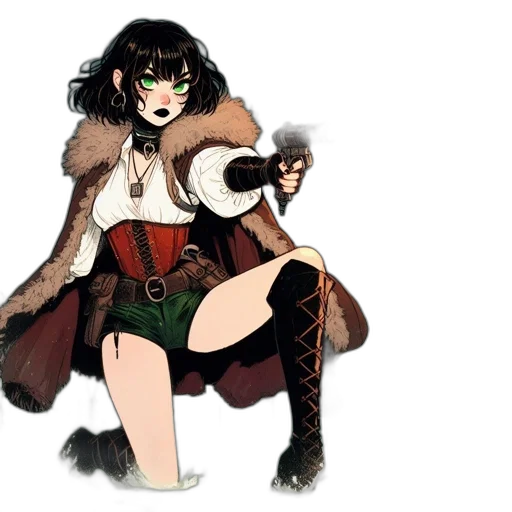 weapon, staff, jacket, concept art transparent PNG cut-out