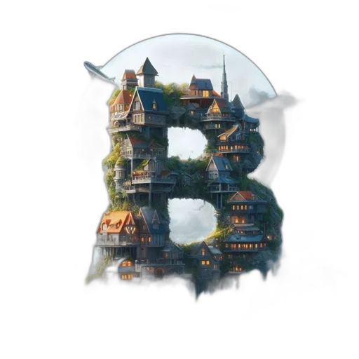 dragon, building, mask, concept art transparent PNG cut-out